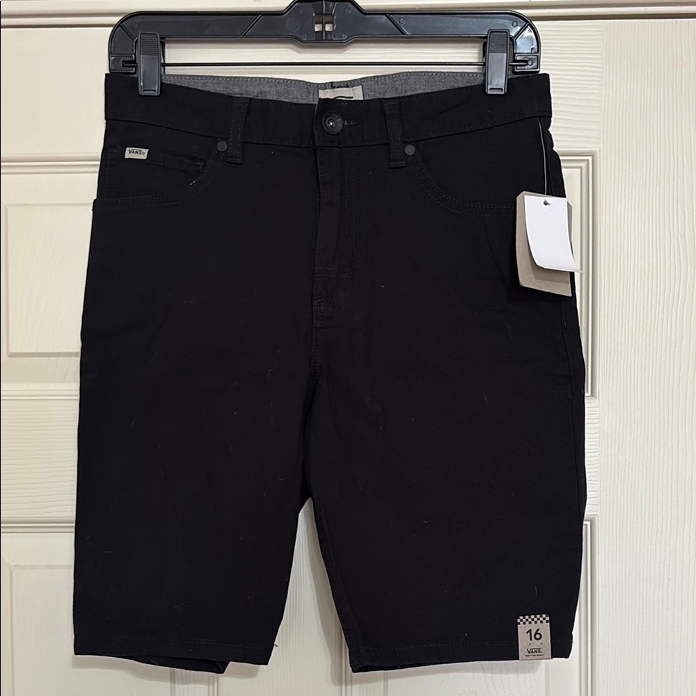 Vans Black Casual Denim Shorts with Classic Fit